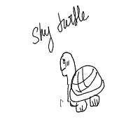 shy turtle drawing by nanacantdraw in Artbitrator