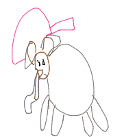 elephant with a hat drawing by misspiggy in Artbitrator