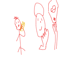 hand on chin drawing by misspiggy in Artbitrator