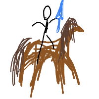 knight riding a horse drawing by rudy in Artbitrator