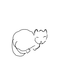sleeping cat drawing by elmas in Artbitrator
