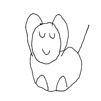 sleepy dog drawing by eboshh in Artbitrator