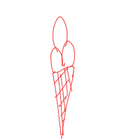 ice cream cone drawing by catnapper in Artbitrator