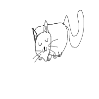 sleeping cat drawing by faan in Artbitrator