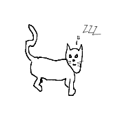 sleeping cat drawing by richardalejandro in Artbitrator