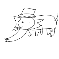 elephant with a hat drawing by rrrrsasdz in Artbitrator