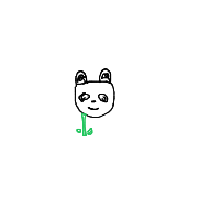 panda eating bamboo drawing by tessa9 in Artbitrator