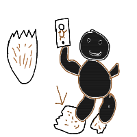 bigfoot taking selfie drawing by guest-fq2n2mpl1 in Artbitrator