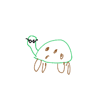 turtle with glasses drawing by guest-7ict8csvm in Artbitrator