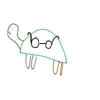 turtle with glasses drawing by guest-7ict8csvm in Artbitrator