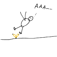slipping on banana peel drawing by guest-7ict8csvm in Artbitrator