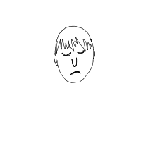 sad face drawing by codyyoungtattooer in Artbitrator