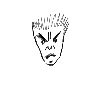 angry face drawing by codyyoungtattooer in Artbitrator
