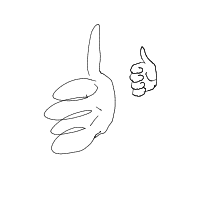 thumbs up drawing by codyyoungtattooer in Artbitrator