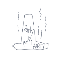 party hat drawing by codyyoungtattooer in Artbitrator