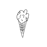 ice cream cone drawing by codyyoungtattooer in Artbitrator