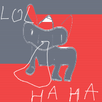 elephant with a hat drawing by boruch in Artbitrator