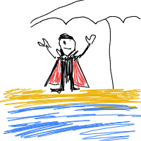 vampire at beach drawing by nobody in Artbitrator