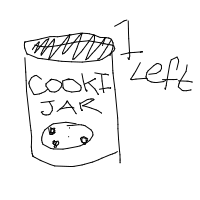 last cookie in jar drawing by nobody in Artbitrator