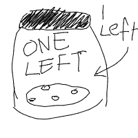 last cookie in jar drawing by nobody in Artbitrator