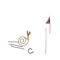 snail racing drawing by maya48444 in Artbitrator