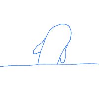 whale breaching drawing by maya48444 in Artbitrator