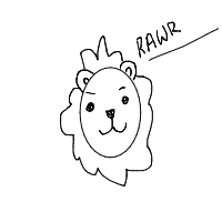 lion roaring drawing by maya48444 in Artbitrator