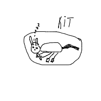 sleeping cat drawing by user1 in Artbitrator