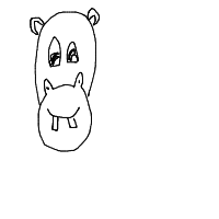 hippo drawing by maya48444 in Artbitrator