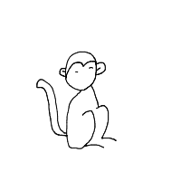 monkey drawing by maya48444 in Artbitrator