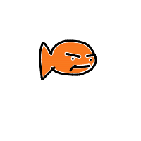 grumpy fish drawing by pumpkin in Artbitrator