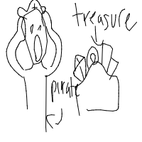 pirate finding treasure drawing by arithekuniloverrrr in Artbitrator