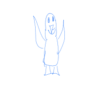 excited penguin drawing by elise in Artbitrator