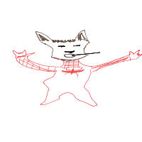 dog in costume drawing by kiran in Artbitrator