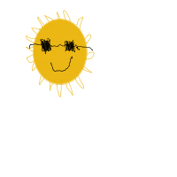 sun wearing sunglasses drawing by kjw926 in Artbitrator