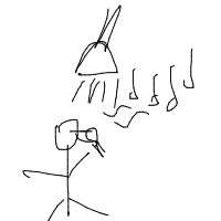 singing in shower drawing by moshimoshi in Artbitrator