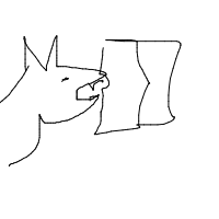 dog ate homework drawing by moshimoshi in Artbitrator