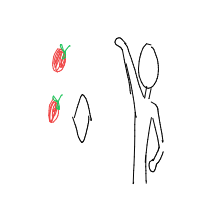 throwing food drawing by aishiko_akine in Artbitrator