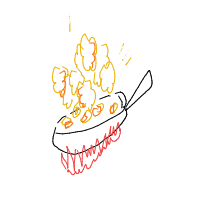 popcorn popping drawing by aishiko_akine in Artbitrator