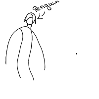 penguin sliding drawing by s_btw in Artbitrator