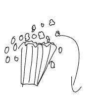 popcorn overflowing drawing by s_btw in Artbitrator