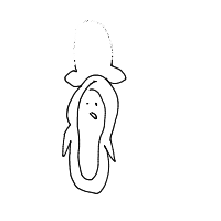 penguin with a hat drawing by s_btw in Artbitrator