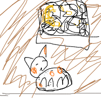 sleeping cat drawing by victoriagamer in Artbitrator