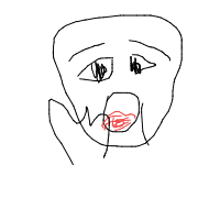 surprised face drawing by gabimino in Artbitrator