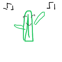 dancing cactus drawing by bleachedwhiterice in Artbitrator