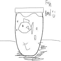 fish in bowl drawing by itzzmarie in Artbitrator