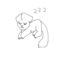 sleeping cat drawing by itzzmarie in Artbitrator