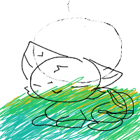 sleeping cat drawing by b12sita in Artbitrator