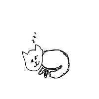 sleeping cat drawing by chainjs in Artbitrator