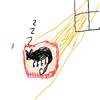 sleeping cat drawing by day11 in Artbitrator